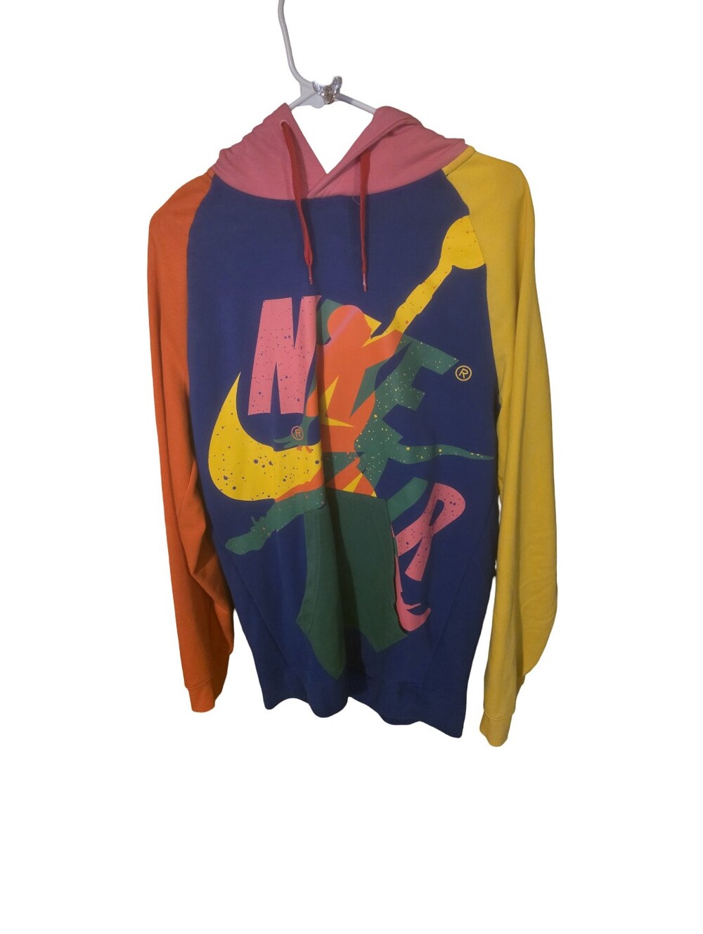 Jordan Multicolor Colorblock Hoodie - Blue, Red, Yellow, Green, Pink